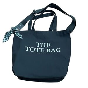 Classic Black  and White Canvas Tote Bag